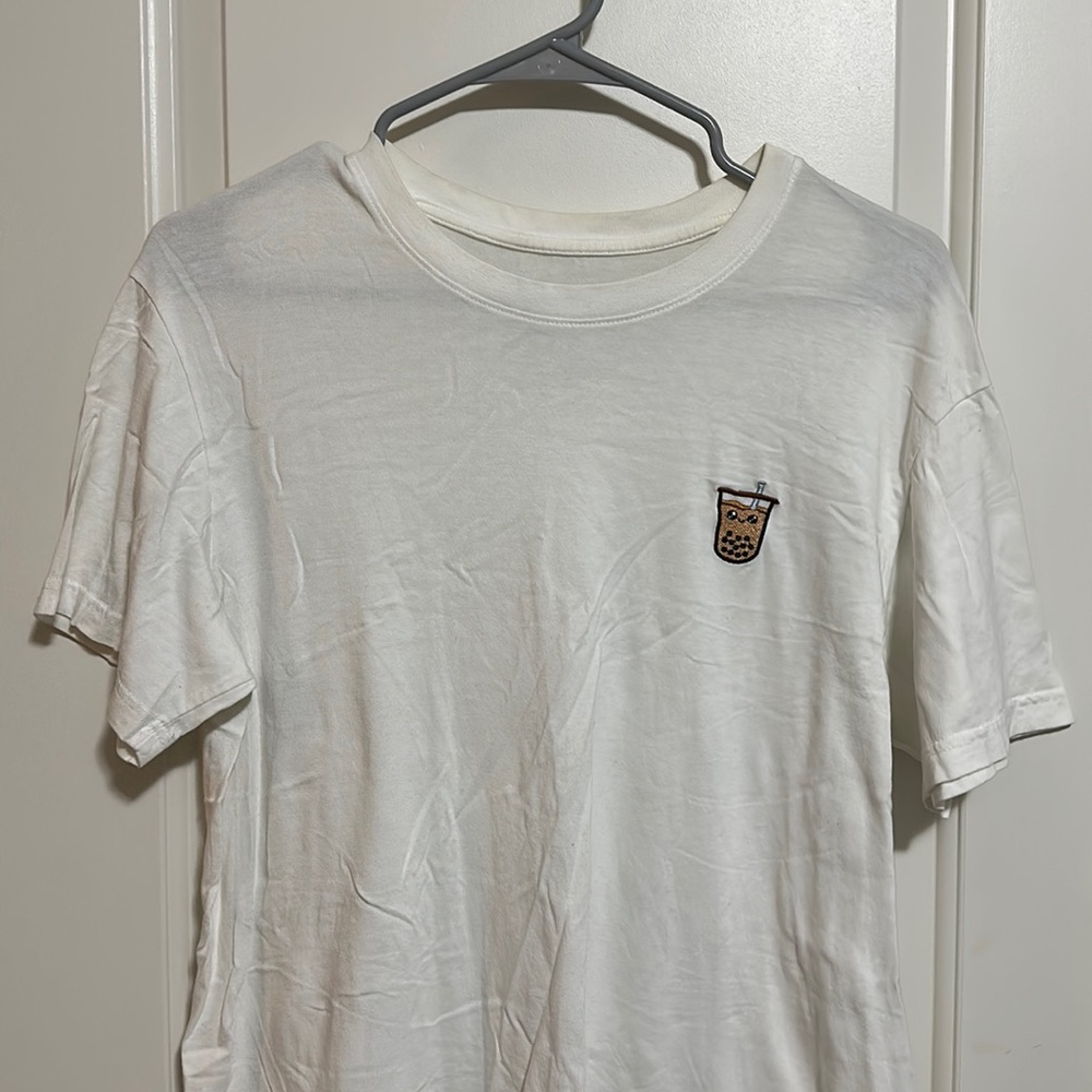 Boba Tea Embroidered T Shirt